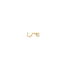 Thumbnail Image 1 of 0.05 CT. Diamond Solitaire Screw Nose Stud in Semi-Solid 14K Gold - 24G 3/8"