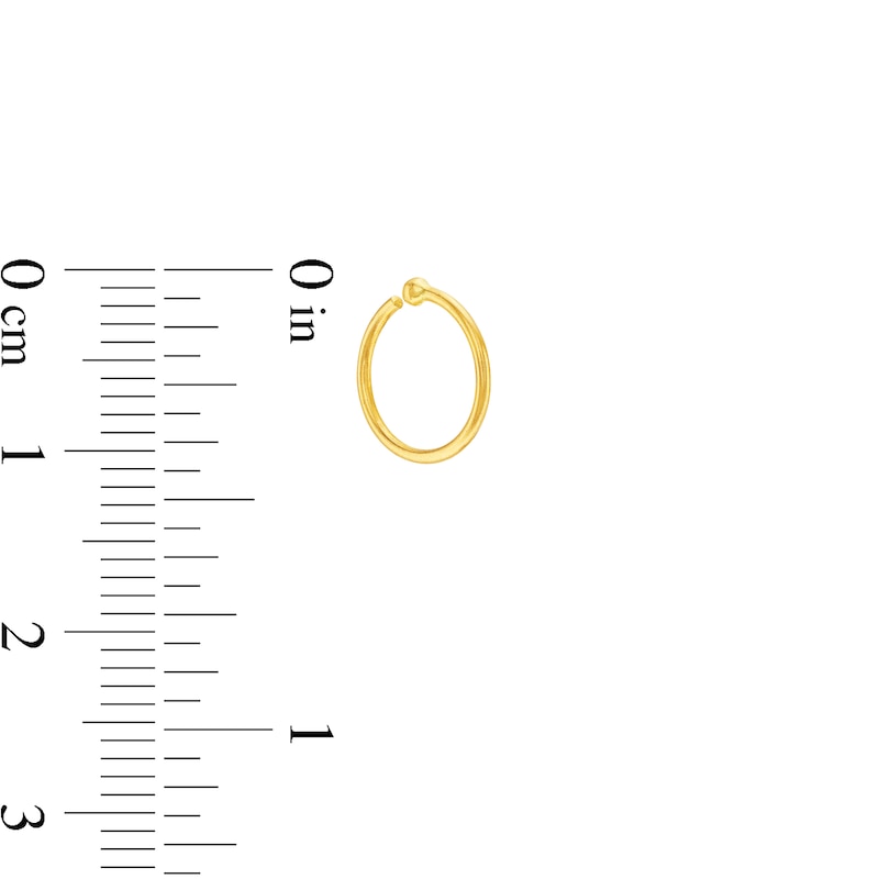Main Image 2 of Polished Nose Ring in Solid 14K Gold - 20G 5/16"