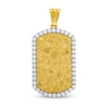 Thumbnail Image 1 of 1.45 CT. T.W. Certified Lab-Grown Diamond Frame Nugget Dog Tag Necklace Charm in 10K Gold (F/SI2)