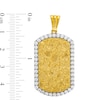 Thumbnail Image 2 of 1.45 CT. T.W. Certified Lab-Grown Diamond Frame Nugget Dog Tag Necklace Charm in 10K Gold (F/SI2)