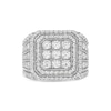 Thumbnail Image 4 of 2.95 CT. T.W. Certified Square-Shaped Lab-Grown Multi-Diamond Framed Ring 10K White Gold (F/SI2)