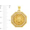 Thumbnail Image 2 of 0.45 CT. T.W. Certified Lab-Grown Diamond Lion's Head Octagon Frame Necklace Charm in 10K Gold (F/SI2)