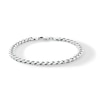 Thumbnail Image 1 of 6.5mm Diamond-Cut Curb Chain Bracelet in Solid Sterling Silver - 8.5”