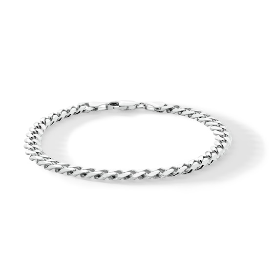 6.5mm Diamond-Cut Curb Chain Bracelet in Solid Sterling Silver - 8.5â