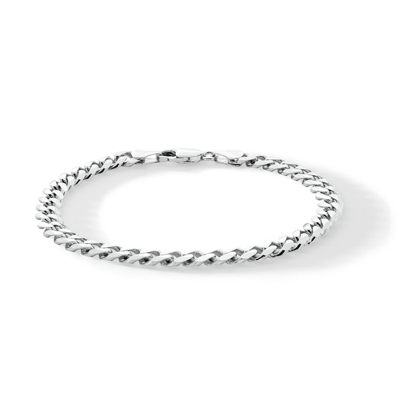 Main Image 1 of 6.5mm Diamond-Cut Curb Chain Bracelet in Solid Sterling Silver - 8.5”