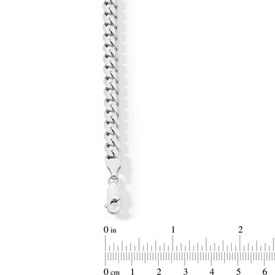 6.5mm Diamond-Cut Curb Chain Bracelet in Solid Sterling Silver - 8.5”