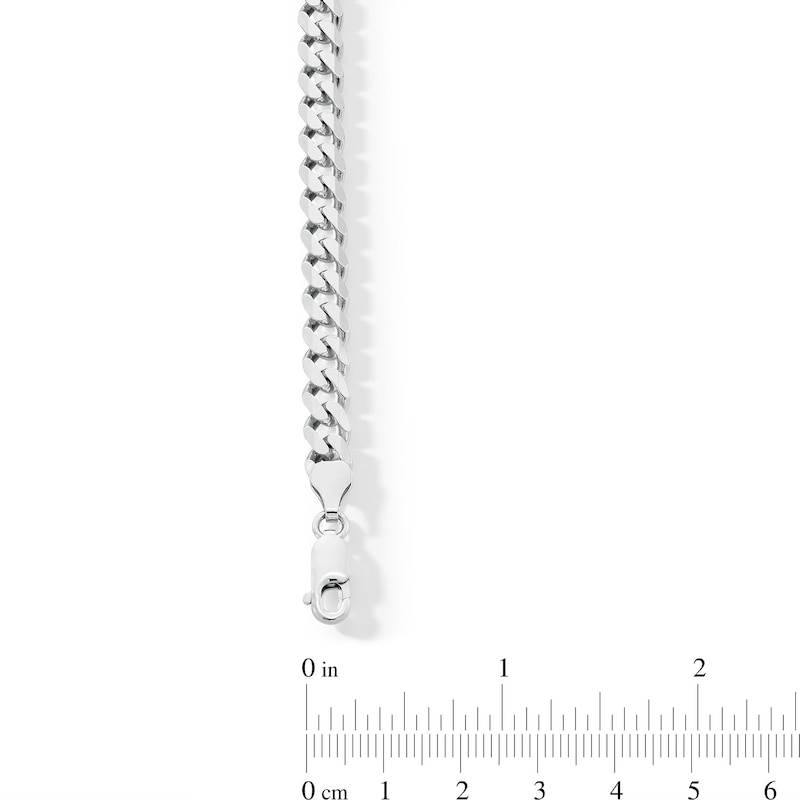 Main Image 3 of 6.5mm Diamond-Cut Curb Chain Bracelet in Solid Sterling Silver - 8.5”