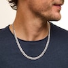 Thumbnail Image 2 of 6.8mm Diamond-Cut Flat Curb Chain Necklace in Solid Sterling Silver - 22”