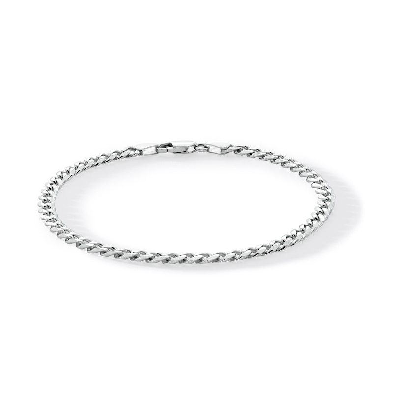 Main Image 1 of 4.3mm Diamond-Cut Curb Chain Bracelet in Solid Sterling Silver - 8.5”
