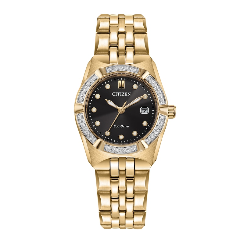 Main Image 1 of Ladies' Citizen Corso Diamond Accent Watch in Gold-Tone Stainless Steel (Model: EW2712-55E)