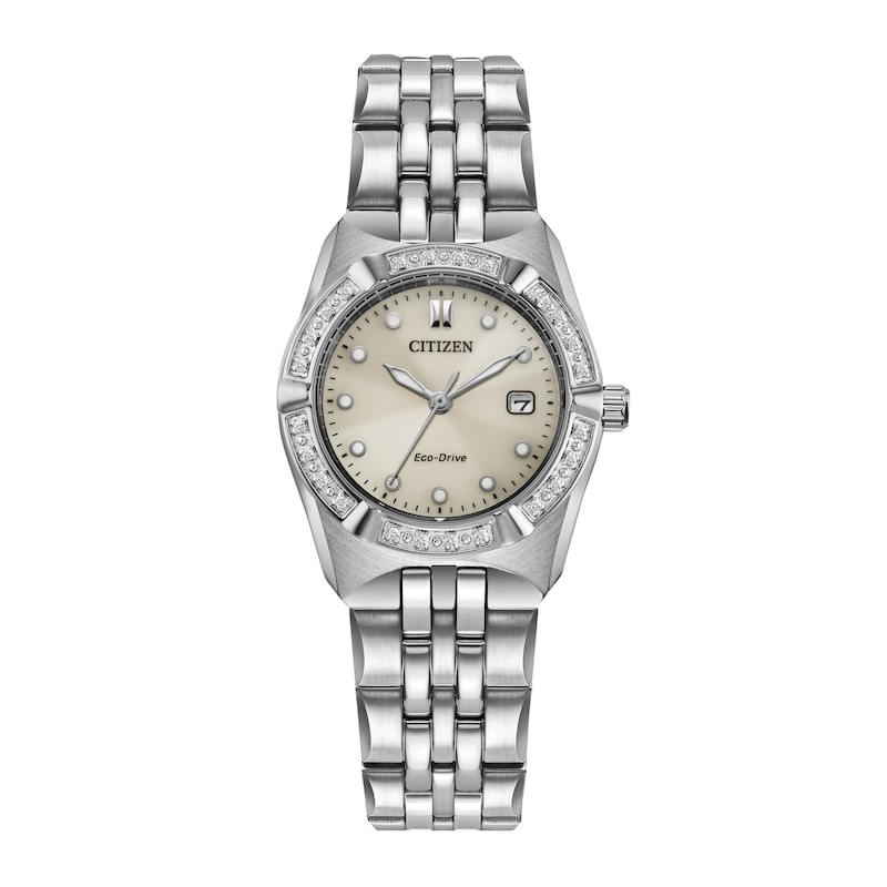 Main Image 1 of Ladies' Citizen Corso Diamond Accent Watch in Stainless Steel (Model: EW2710-51X)