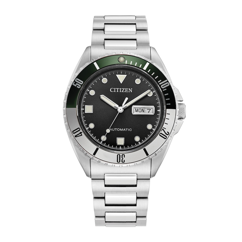 Men's Citizen Sport Automatic Black Dial Watch in Stainless Steel (Model: NH7531-50E)|Peoples Jewellers