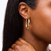 Thumbnail Image 2 of 35.0mm Tube Hoop Earrings in Hollow 18K Gold