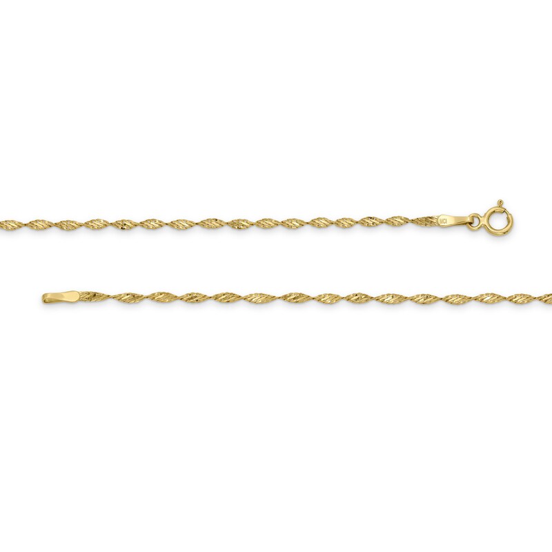 Main Image 3 of 2.1mm Dorica Singapore Chain Necklace in Solid 14K Gold - 18"