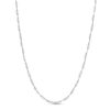 Thumbnail Image 1 of 2.1mm Dorica Singapore Chain Necklace in Solid 14K White Gold - 18"