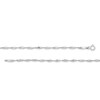 Thumbnail Image 3 of 2.1mm Dorica Singapore Chain Necklace in Solid 14K White Gold - 18"