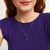 Thumbnail Image 2 of Circle of Gratitude® Collection 0.20 CT. T.W. Black Diamond Tilted Twist Heart Pendant in Sterling Silver - 19"