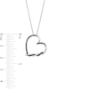 Thumbnail Image 4 of Circle of Gratitude® Collection 0.20 CT. T.W. Black Diamond Tilted Twist Heart Pendant in Sterling Silver - 19"