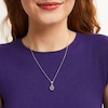Thumbnail Image 2 of Unstoppable Love™ 0.20 CT. T.W. Diamond Double Teardrop Pendant in 10K White Gold - 19"