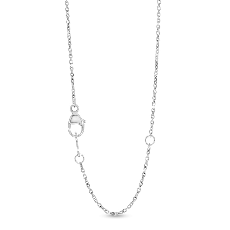 Main Image 3 of Unstoppable Love™ 0.20 CT. T.W. Diamond Double Teardrop Pendant in 10K White Gold - 19"
