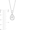 Thumbnail Image 4 of Unstoppable Love™ 0.20 CT. T.W. Diamond Double Teardrop Pendant in 10K White Gold - 19"