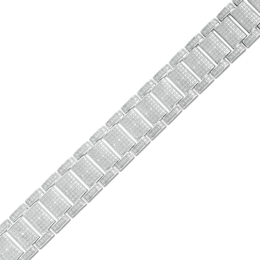 Men's 0.25 CT. T.W. Diamond Dotted Bracelet in Sterling Silver - 8.5"
