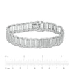 Thumbnail Image 4 of Men's 0.25 CT. T.W. Diamond Dotted Bracelet in Sterling Silver - 8.5"