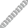 Thumbnail Image 1 of Men's 1.00 CT. T.W. Diamond Bike Chain Bracelet in Sterling Silver - 8.5"