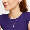 Thumbnail Image 2 of Freshwater Cultured Pearl and White Lab-Created Sapphire Pendant and Earrings Set in Sterling Silver