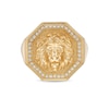 Thumbnail Image 4 of Men's 0.18 CT. T.W. Certified Lab-Grown Diamond Dimensional Lion Ring in 10K Gold (F/SI2)