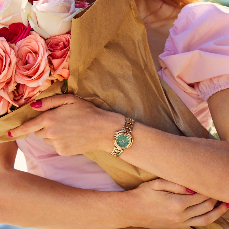 Main Image 4 of Ladies' Citizen L Arcly Diamond Accent Watch in Rose-Tone Stainless Steel (Model EM1113-58Y)
