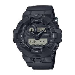 Men's Casio G-Shock Classic Analog/Digital Display Watch with Black CORDURA® Nylon Band (Model GA700BCE-1A)