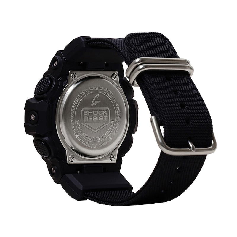 Main Image 2 of Men's Casio G-Shock Classic Analog/Digital Display Watch with Black CORDURA® Nylon Band (Model GA700BCE-1A)