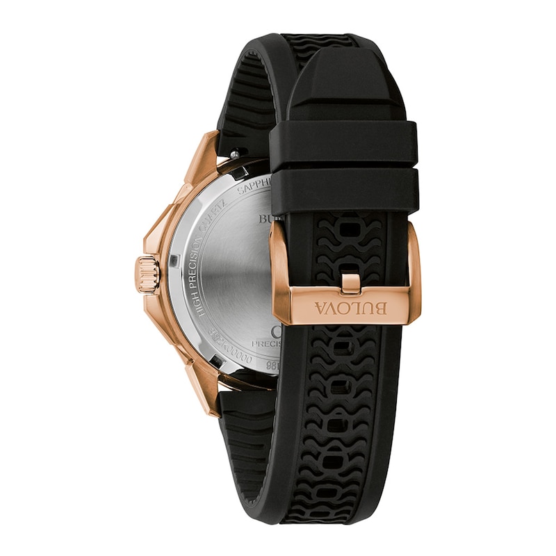 Main Image 3 of Men's Bulova Marine Star Precisionist Watch in Rose-Tone Stainless Steel (Model 98B421)