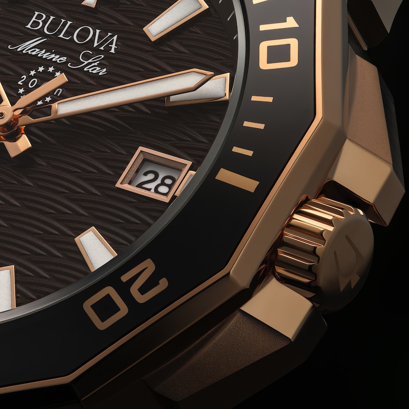 Main Image 4 of Men's Bulova Marine Star Precisionist Watch in Rose-Tone Stainless Steel (Model 98B421)