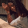 Thumbnail Image 7 of Ladies' Bulova Marine Star Black Mother-of-Pearl and Diamond Accent Watch in Gold-Tone Stainless Steel (Model 97P171)