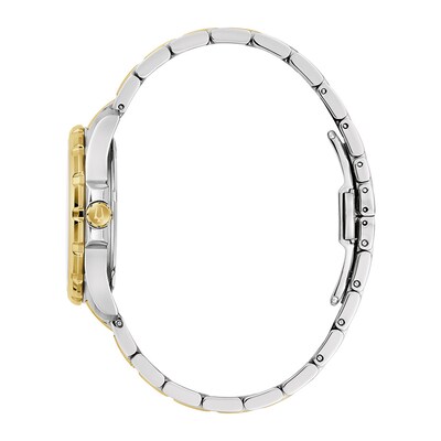 Ladies' Bulova Marine Star White Mother-of-Pearl and Diamond Accent Watch in Two-Tone Stainless Steel (Model 98P227)