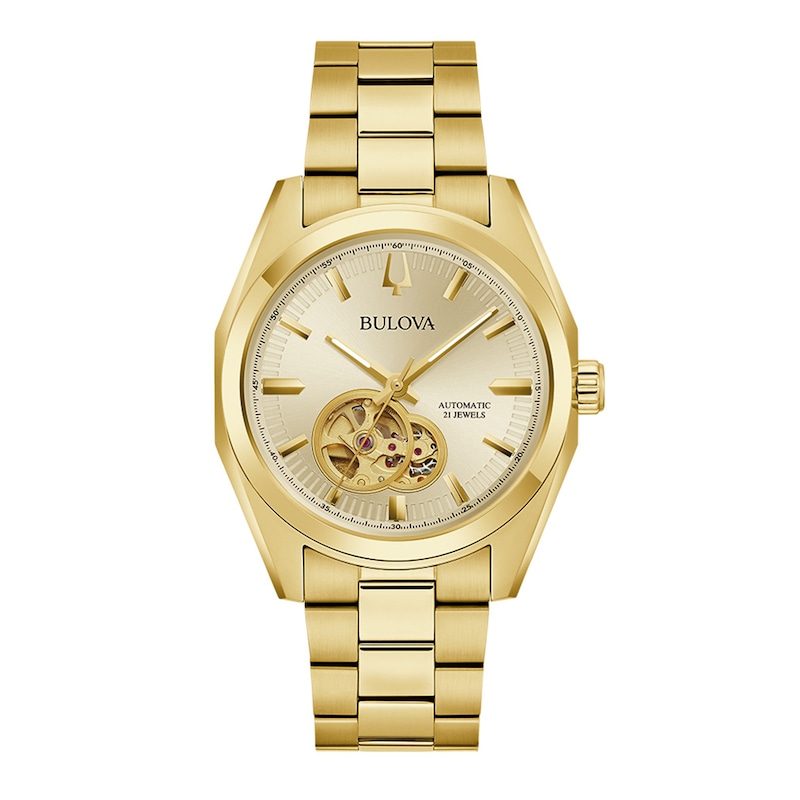 Main Image 1 of Men's Bulova Surveyor Watch in Gold-Tone Stainless Steel (Model 97A182)
