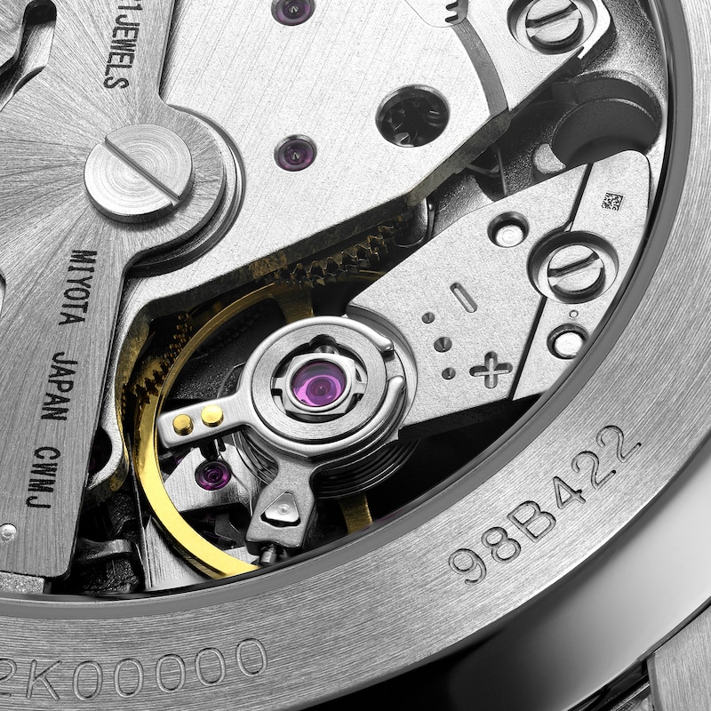 Main Image 5 of Men's Bulova Surveyor Burgundy Dial Watch in Stainless Steel (Model 98B422)