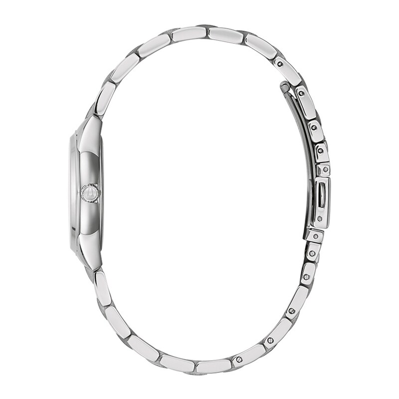 Main Image 2 of Ladies' Bulova Sutton Blue Dial and Diamond Accent Watch in Stainless Steel (Model 96P250)