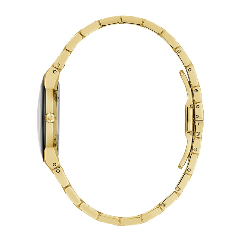 Main Image 2 of Ladies' Bulova Modern Black Dial Watch in Gold-Tone Stainless Steel (Model 97L175)