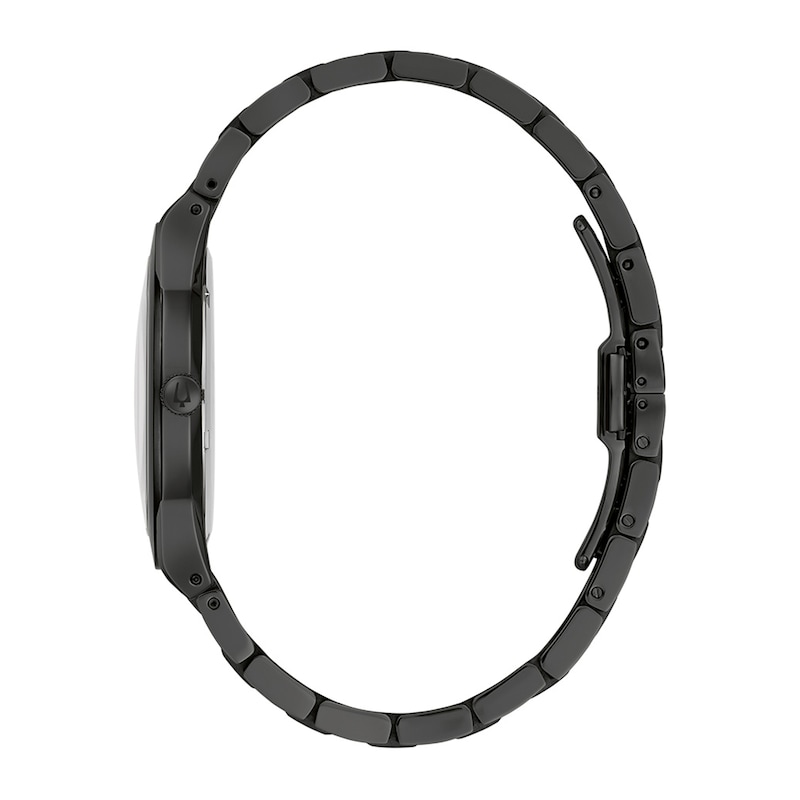 Main Image 2 of Men's Bulova Modern Black Dial Watch in Black Ion-Plated Stainless Steel (Model 98A313)