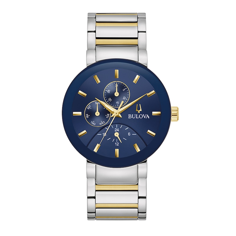 Main Image 1 of Men's Bulova Futuro Blue Dial Watch in Two-Tone Stainless Steel (Model 98C148)