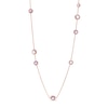 Thumbnail Image 1 of Amethyst and Pink Lab-Created Sapphire Station Necklace in 10K Rose Gold