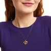 Garnet and White Lab-Created Sapphire Heart Pendant in Sterling Silver with 14K Gold Plate