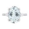 Thumbnail Image 4 of Oval Aquamarine and 0.41 CT. T.W. Diamond Ring in 14K White Gold