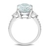 Thumbnail Image 5 of Oval Aquamarine and 0.41 CT. T.W. Diamond Ring in 14K White Gold