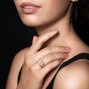 Thumbnail Image 2 of Oval Morganite and 0.42 CT. T.W. Diamond Ring in 14K White Gold
