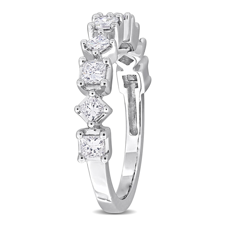Main Image 3 of 0.60 CT. T.W. Princess-Cut Diamond Band in 14K White Gold