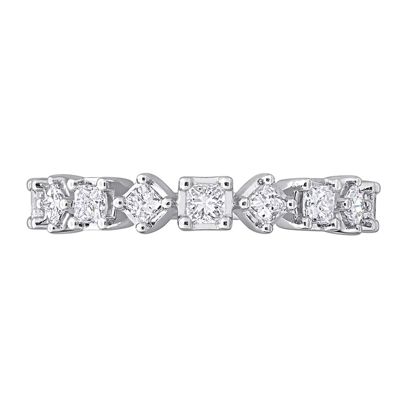 Main Image 4 of 0.60 CT. T.W. Princess-Cut Diamond Band in 14K White Gold